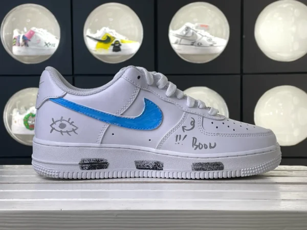 Virgo Inspired Pink Graffiti Swoosh Custom Air Force 1 - Image 3