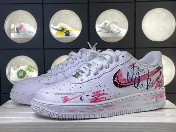 Year Of The Snake Red Black Snake Graffiti Custom Air Force 1 - Image 5
