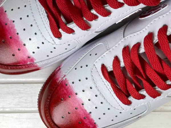 Year Of The Snake Red Scale Splatter Custom Air Force 1 - Image 6