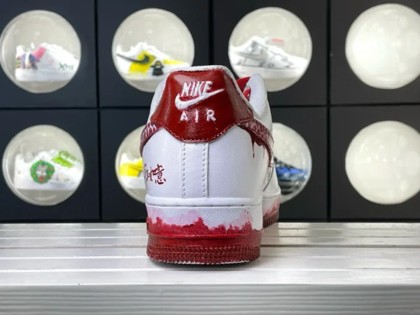 Year Of The Snake Red Scale Splatter Custom Air Force 1 - Image 2