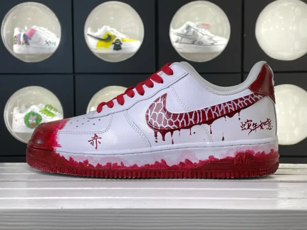Year Of The Snake Red Scale Splatter Custom Air Force 1