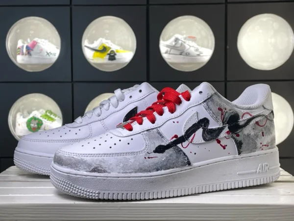 Fantasy Pink Rainbow Iridescent Splatter Custom Air Force 1 - Image 5