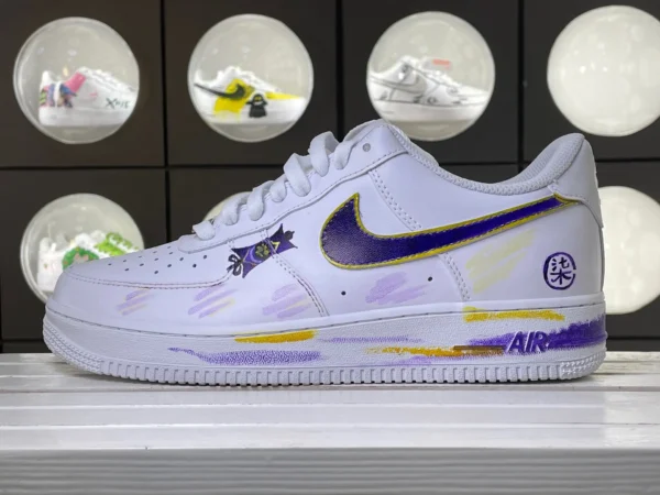 Nezha Cool Mythological Flame Red Laces Custom Air Force 1