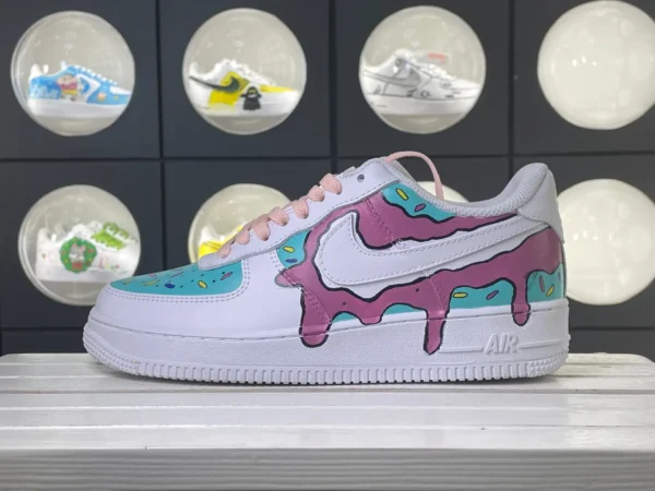 Candy Drip Mint & Purple Dessert Theme DIY Custom Air Force 1