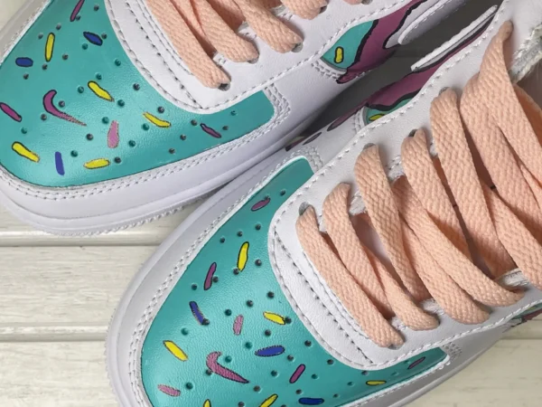 Candy Drip Mint & Purple Dessert Theme DIY Custom Air Force 1 - Image 6