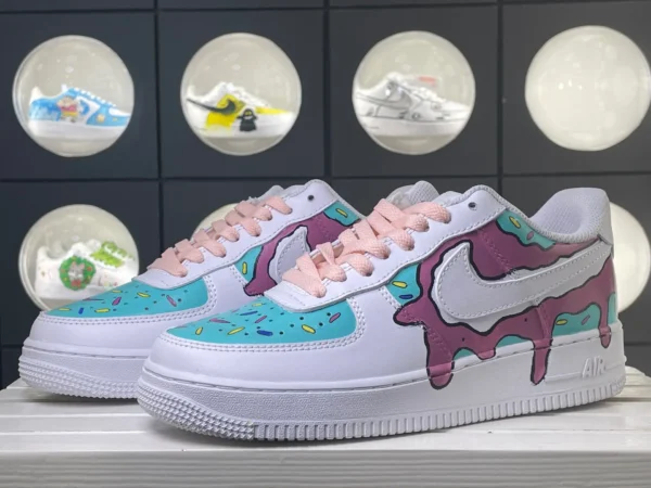 Candy Drip Mint & Purple Dessert Theme DIY Custom Air Force 1 - Image 5
