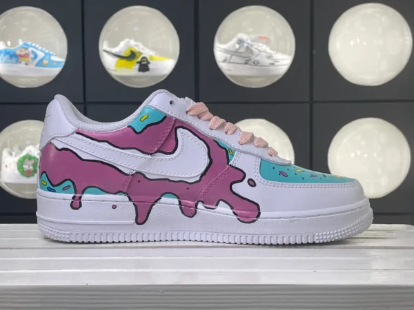 Candy Drip Mint & Purple Dessert Theme DIY Custom Air Force 1 - Image 3