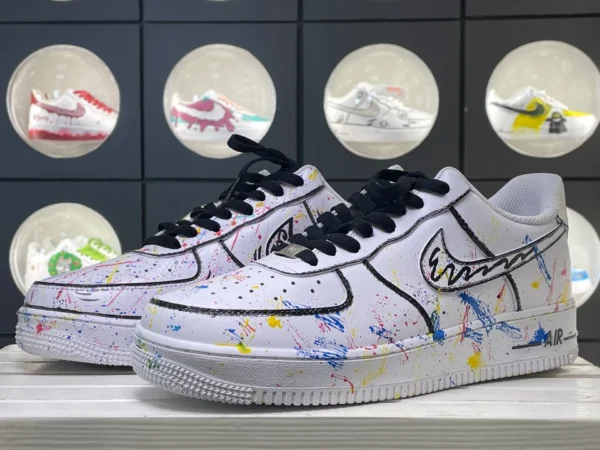 Graffiti Burst Multi-Color Splatter Paint DIY Custom Air Force 1 - Image 5