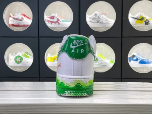 Verdant Totem Gradient Green DIY Sneakers Custom Air Force 1 - Image 2