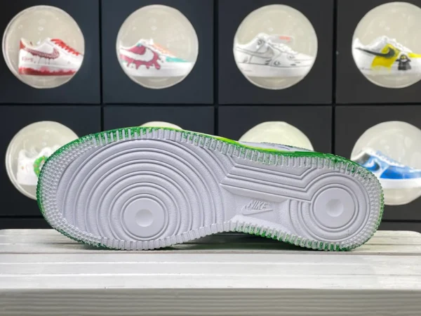 Verdant Totem Gradient Green DIY Sneakers Custom Air Force 1 - Image 4