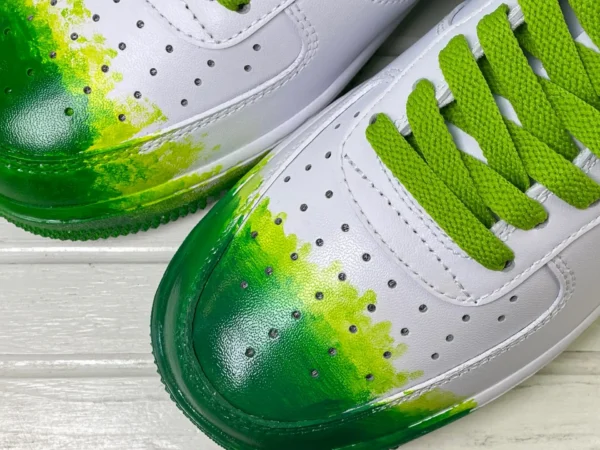 Verdant Totem Gradient Green DIY Sneakers Custom Air Force 1 - Image 6