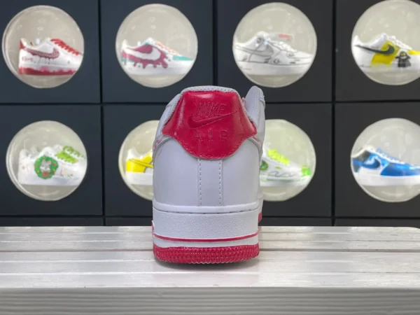 Pink Viper Red & White Snake Pattern DIY Custom Air Force 1 - Image 2