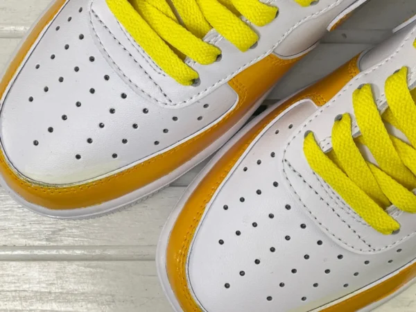 Yellow White Green Accent Flowing Graffiti Custom Air Force 1 - Image 6