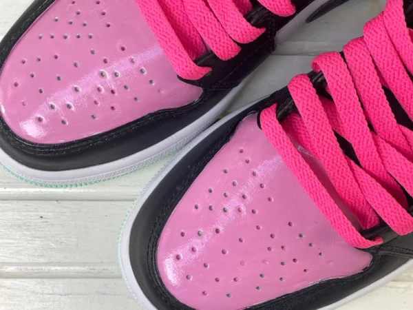 Black Pink Heart Graffiti Mint Sole Custom Air Force 1 - Image 6