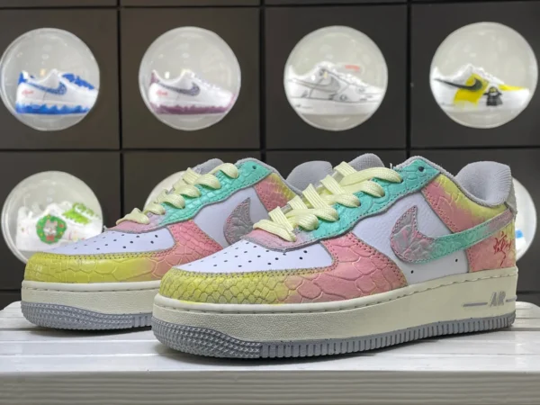 Illusionary Color Crocodile Texture Custom Air Force 1 - Image 5