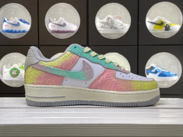 Illusionary Color Crocodile Texture Custom Air Force 1 - Image 3