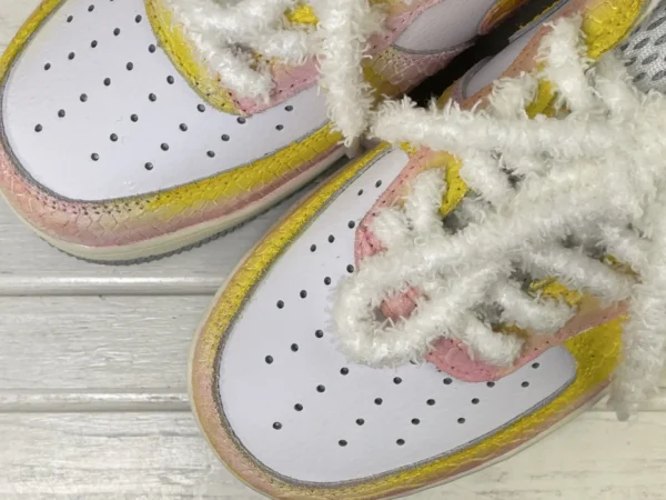 Gradient Snake Texture Furry Laces Custom Air Force 1 - Image 6