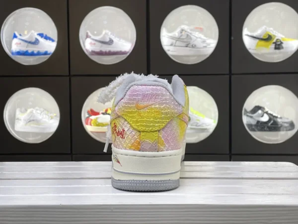 Gradient Snake Texture Furry Laces Custom Air Force 1 - Image 2