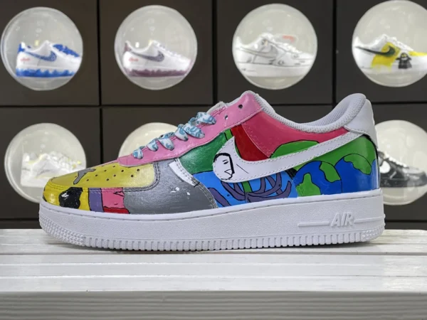 Colorful Street Art Graffiti Detailed Laces Custom Air Force 1