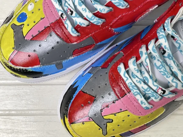 Colorful Street Art Graffiti Detailed Laces Custom Air Force 1 - Image 6