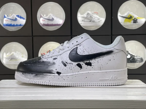 Black White Ink Splatter Avant Garde Custom Air Force 1