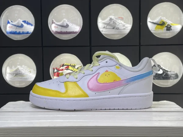 Cute Chicken Pattern Yellow Pink Blue Custom Air Force 1