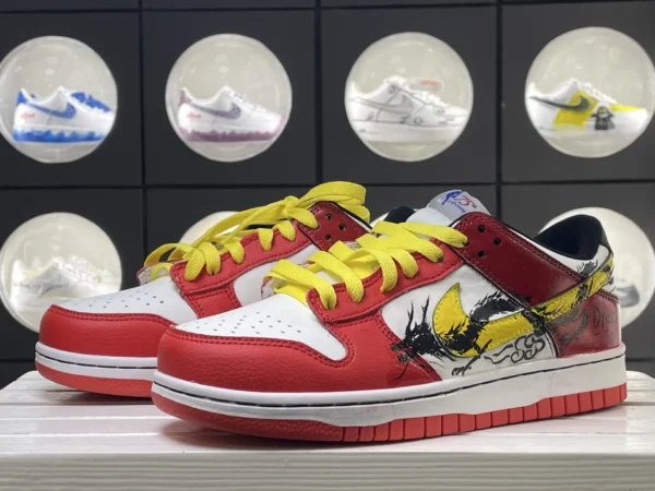 China Chic Dragon Pattern Red White Custom Air Force 1 - Image 5