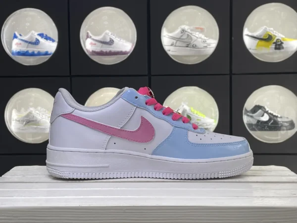 Light Blue Pink Heart Rose Lace Pendant Custom Air Force 1 - Image 3