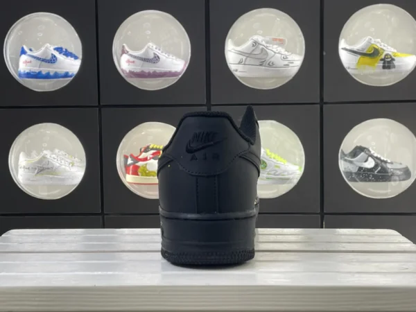 Mysterious Black Fluorescent Yellow Splatter Custom Air Force 1 - Image 2
