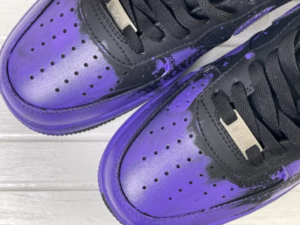 Cool Black Dreamy Purple Nebula Splatter Custom Air Force 1 - Image 6