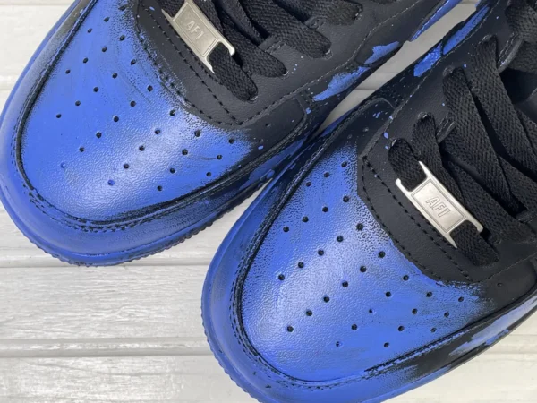 Black Dreamy Blue Star River Splatter Custom Air Force 1 - Image 6