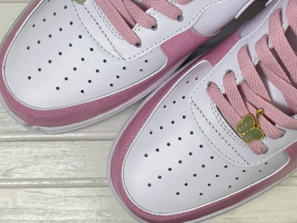 Sweet Pink White Pearl Jade Pendant Cartoon Custom Air Force 1 - Image 6