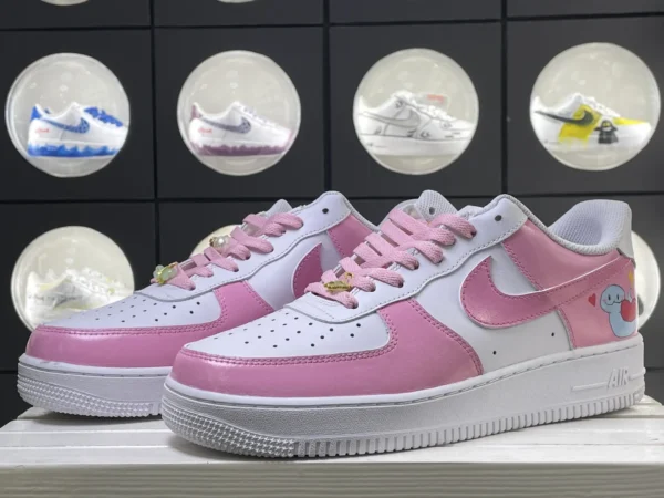 Sweet Pink White Pearl Jade Pendant Cartoon Custom Air Force 1 - Image 5