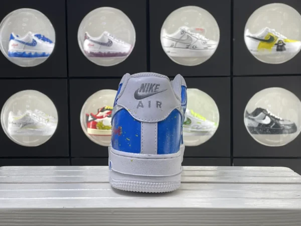 China Chic Blue White Copper Coin Jade Custom Air Force 1 - Image 2