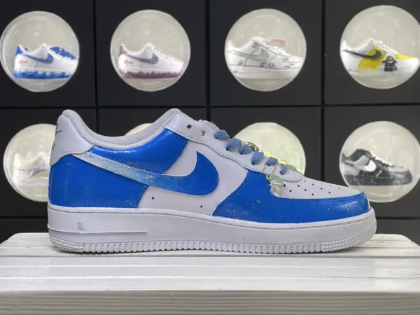 China Chic Blue White Copper Coin Jade Custom Air Force 1 - Image 3