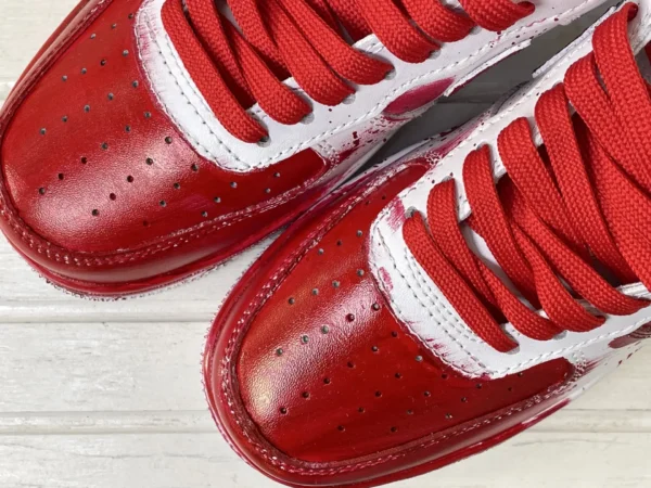 Anime Inspired Red White Character Splatter Custom Air Force 1 - Image 6