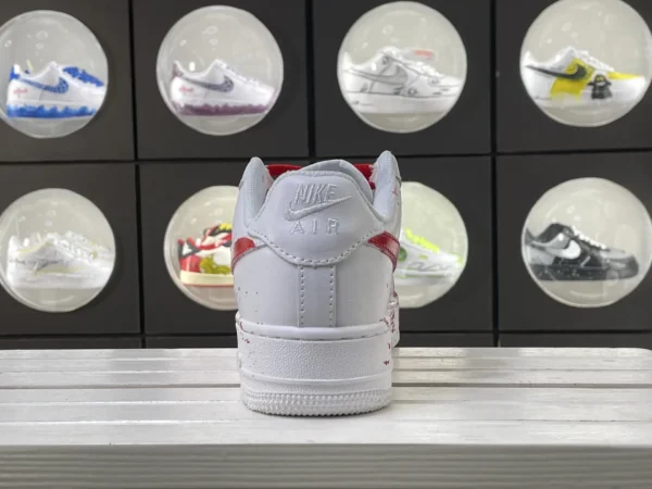Anime Inspired Red White Character Splatter Custom Air Force 1 - Image 2