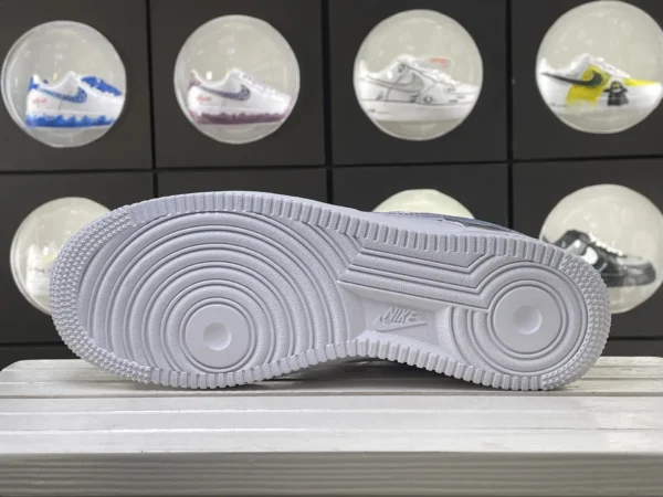 Gray White Purple Swoosh Iridescent Line Custom Air Force 1 - Image 4