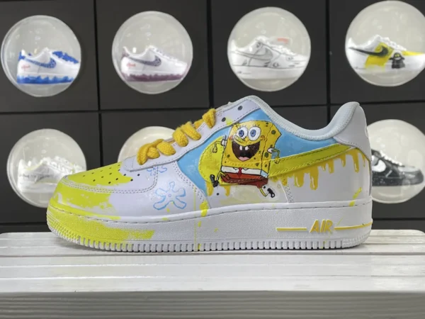 SpongeBob Patrick Yellow Splatter Custom Air Force 1