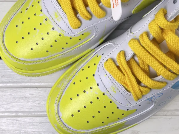 SpongeBob Patrick Yellow Splatter Custom Air Force 1 - Image 6