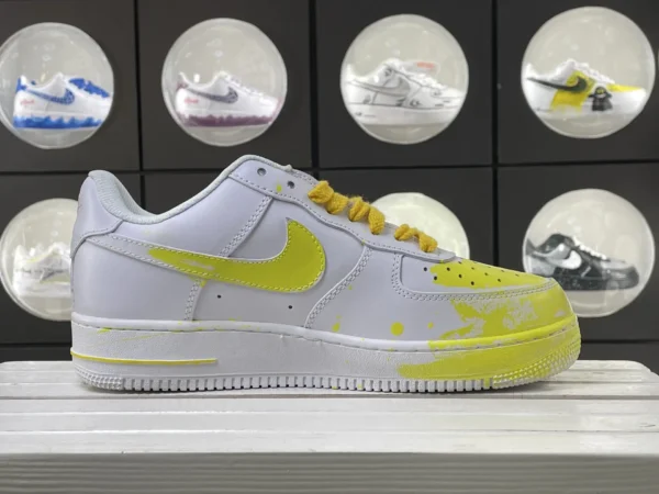 SpongeBob Patrick Yellow Splatter Custom Air Force 1 - Image 3