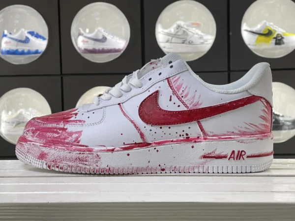 White Red Graffiti Bold Attitude Custom Air Force 1