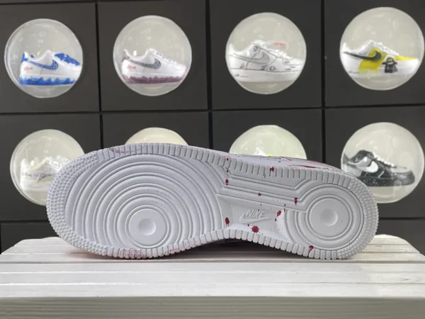 White Red Graffiti Bold Attitude Custom Air Force 1 - Image 4