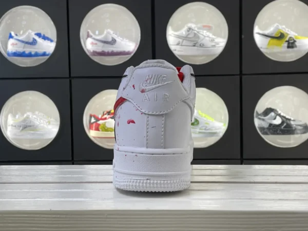 Anime Eyes Ink Splatter Red Black Custom Air Force 1 - Image 2