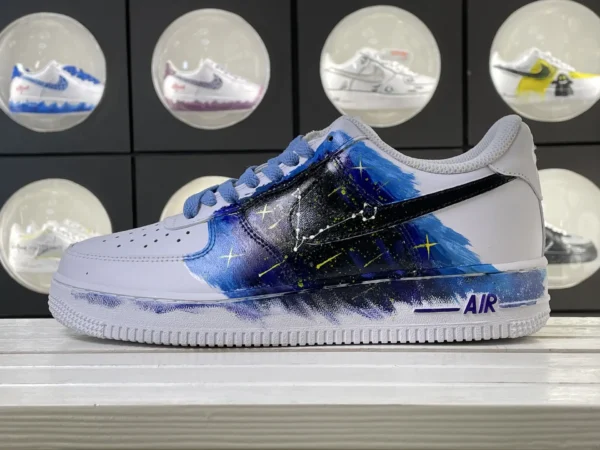 Starry Sky Galaxy Blue Black Custom Air Force 1