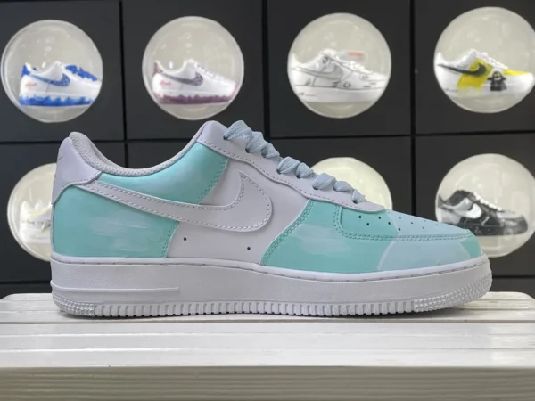 Summer Breeze Gradient Splash Blue Green Custom Air Force 1 - Image 4