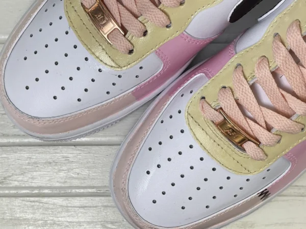 Sweet Cool Pink White Beige Custom Air Force 1 - Image 6
