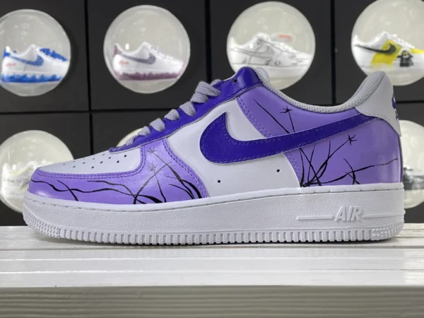 Dreamy Purple Star Lines Custom Air Force 1