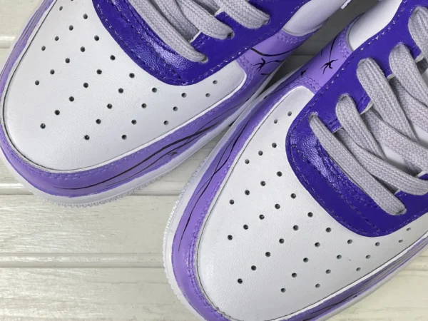 Dreamy Purple Star Lines Custom Air Force 1 - Image 6