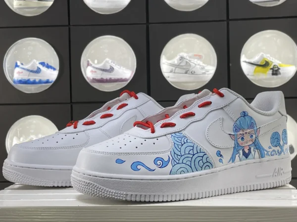 Ao Bing Chinese Anime Red Blue White Custom Air Force 1 - Image 5